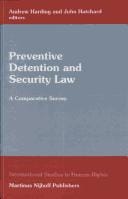 Preventive Detention and Security Law:A Comparative Survey (International Studies in Human Rights)