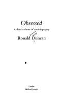 Obsessed: A third volume of autobiography