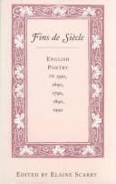 Fins de Siècle: English Poetry in 1590, 1690, 1790, 1890, 1990 (Parallax: Re-visions of Culture and Society)