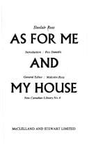 As for Me and My House (Canadian Centenary Series)