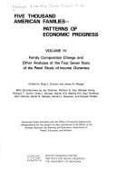 Family composition change and other analyses of the first seven years of the panel study of income dynamics