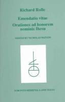 Emendatio Vitae: Orationse Ad Honorem Nomimis Ihesu (Toronto Medieval Latin Texts)