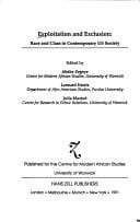 Exploitation and Exclusion: Race and Class in Contemporary Us Society (African Discourse Series, No. 3)