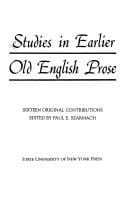 Studies in Earlier Old English Prose: Sixteen Original Contributions