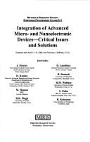 Integration of Advanced Micro- And Nanoeletronic Devices--Critical Issues and Solutions, Symposia Held April 13-16, 2004, San Francisco, California, U