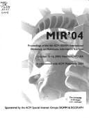 Mir '04: Proceedings of the 6th ACM Sigmm International Workshop on Multimedia Information Retrieval, October 15-16, 2004, New