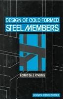 Design of Cold Formed Steel Members