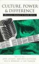 Culture, power, and difference: discourse analysis in South Africa