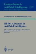 KI-96: advances in artificial intelligence : 20th Annual German Conference on Artificial Intelligence, Dresden, Germany, September 17-19, 1996 : proceedings