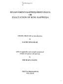 Sivaswamin's Kapphinabhyudaya or Exaltation of King Kapphina