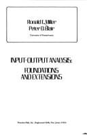 Input-output analysis: foundations and extensions