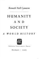 Humanity and society;: A world history