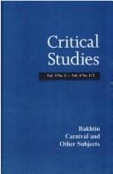 Bakhtin: Carnival And Other Subjects.(Critical Studies 3/2 and 4) (Critical Studies)