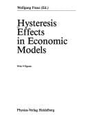 Hysteresis Effects in Economic Models (Studies in Empirical Economics)