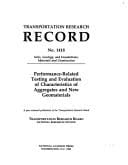 Performance-Related Testing & Evaluation of Aggregate & New Geomaterials (Trr 1418) (Transportation Research Record)