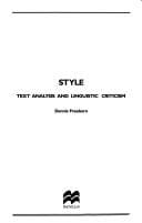 Style: text analysis and linguistic criticism
