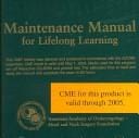 Maintenance Manual for Lifelong Learning