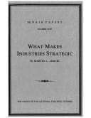 What Makes Industries Strategic: A Perspective On Technology, Economic Development, And Defense