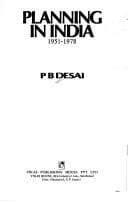 Planning in India: 1951-1978.