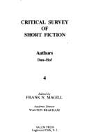 Critical Survey Of Short Fiction Volume 4