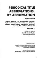 Periodical Title Abbreviations by Abbreviation
