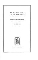 Journal of Neo-Latin Studies (Humanistica Lovaniensia, 49)