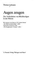 Augen zeugen. Zur Artikulation von Blickbezügen in der Fiktion.
