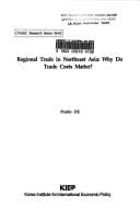 Regional trade in Northeast Asia: why do trade costs matter?