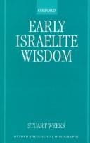 Early Israelite wisdom