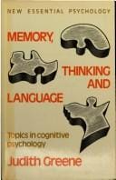 Memory, thinking and language: topics in cognitive psychology