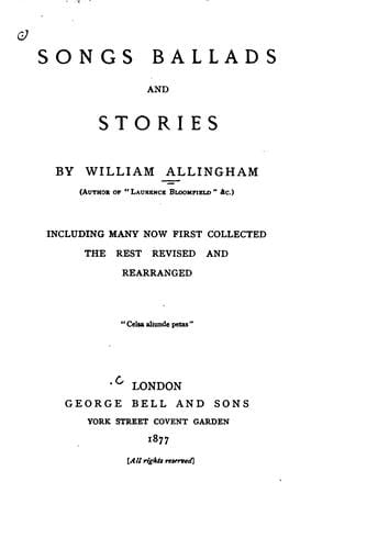 Songs, ballads, and stories
