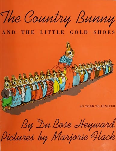 The country bunny and the little gold shoes, as told to Jenifer.