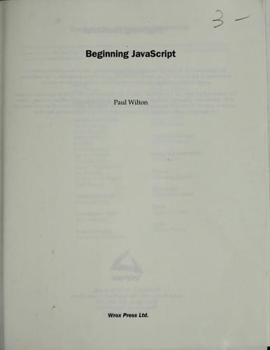 Beginning JavaScript