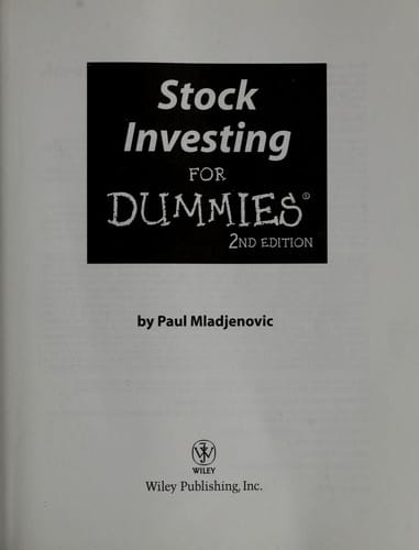 Stock investing for dummies