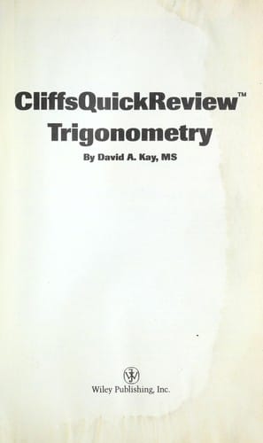 CliffsQuickReview trigonometry