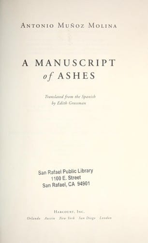 A manuscript of ashes