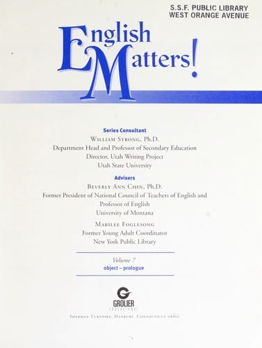 English matters!: Object - prologue