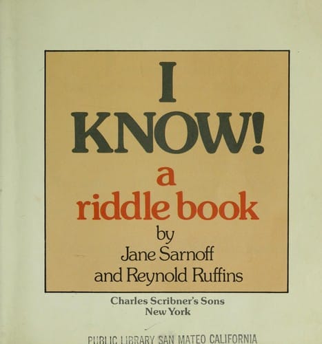I know! A riddle book