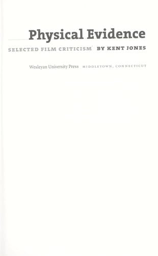 Physical evidence: selected film criticism