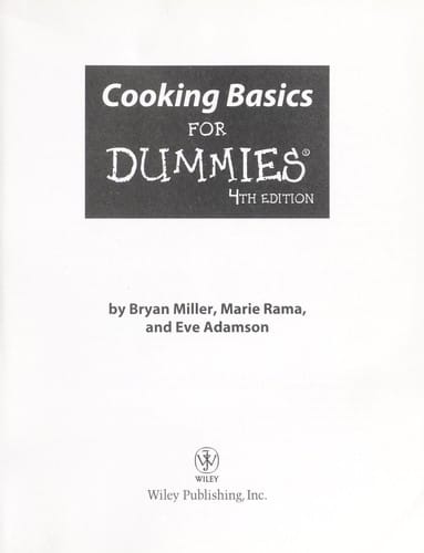 Cooking basics for dummies