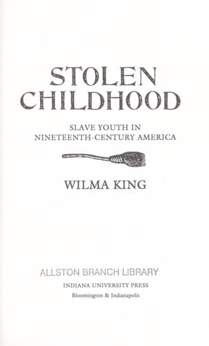 Stolen childhood: slave youth in nineteenth-century America
