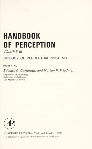 Biology of perceptual systems.