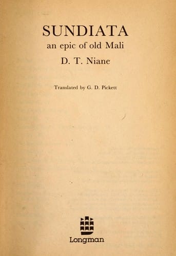 Sundiata: an epic of old Mali