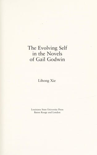 The evolving self in the novels of Gail Godwin