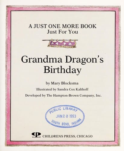Grandma Dragon's birthday