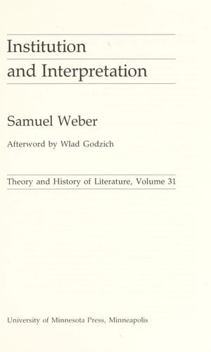 Institution and interpretation