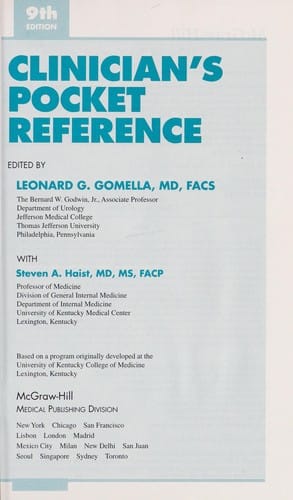 Clinician's Pocket Reference