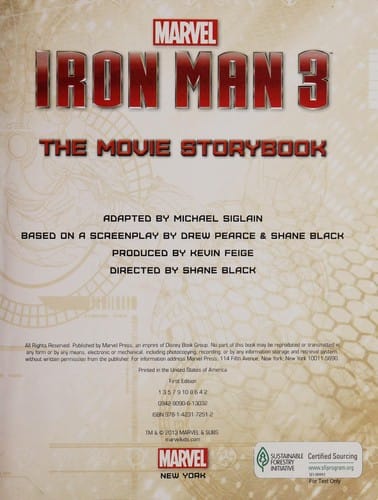 Iron Man 3: the movie storybook