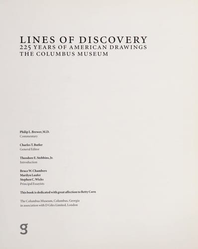Lines of discovery: 225 years of American drawings : The Columbus Museum.