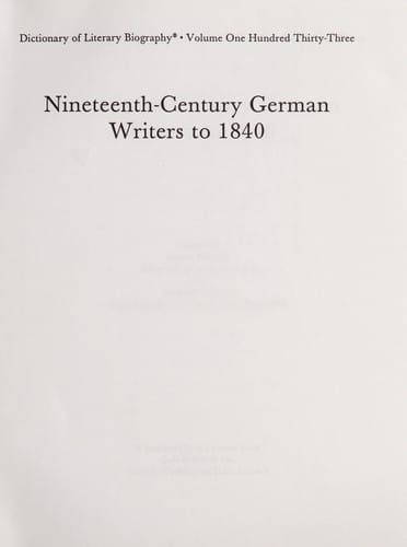 Nineteenth-century German writers to 1840